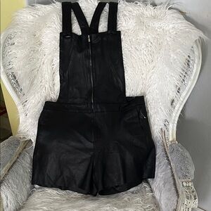 Black Leather Jumpsuit